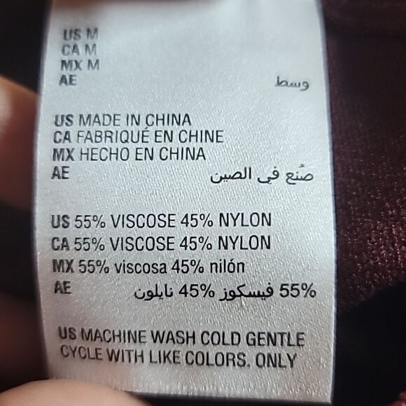 INC International Concepts Burgundy Cold Shoulder Tunic Size M NWT - Picture 5 of 7